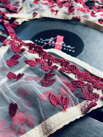 Komplet bielizny damskiej z pasem do pończoch Alsephina